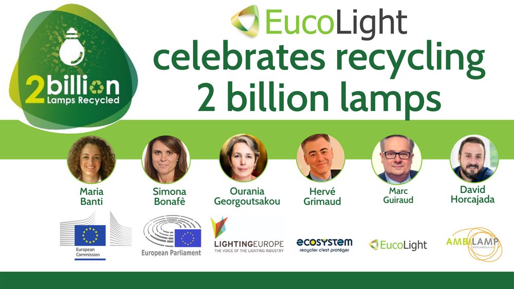 EUCOLIGHT members reach two billion recycled lamps across Europe