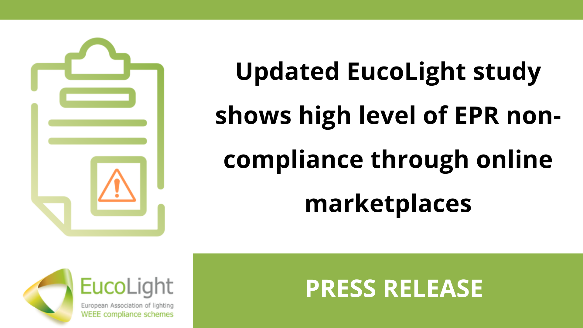 Updated EucoLight study shows high level of EPR non-compliance through online marketplaces 